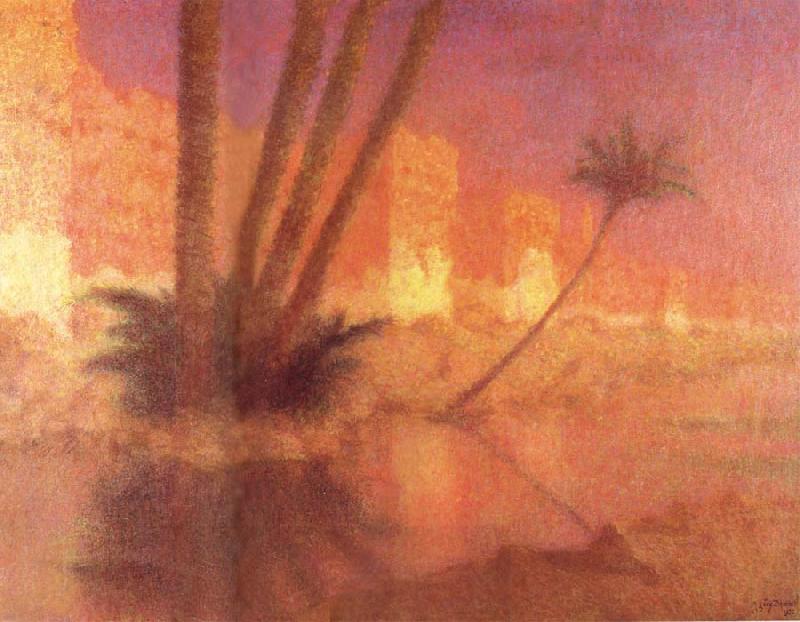 Lucien Levy-Dhurmer Twilight in Marrakesh China oil painting art